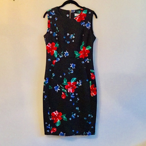 Calvin Klein FLASH SALE! Floral Print Scuba Dress - Picture 2 of 6
